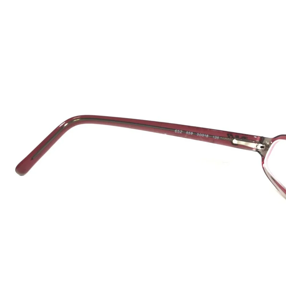 Emporio Armani Eyeglasses Frames 652 559 Gray Red Rectangular Full Rim 50-18-135